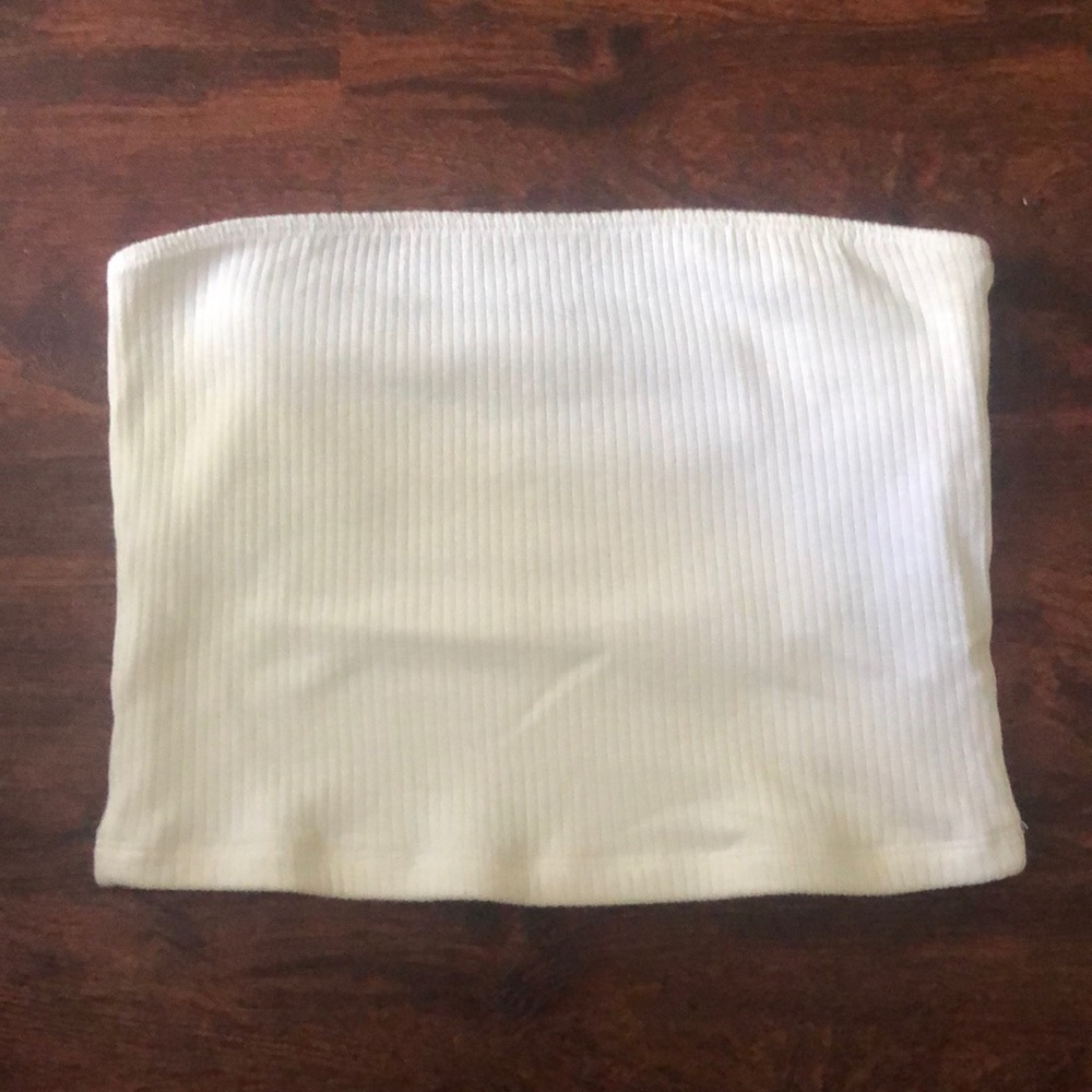 NWOT White Ribbed Tube Top